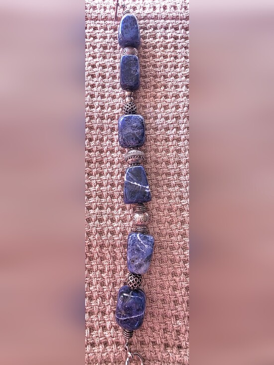 Jewelry - CHUNKY SODALITE TUMBLED STONE BEAD MALA BRACELET
